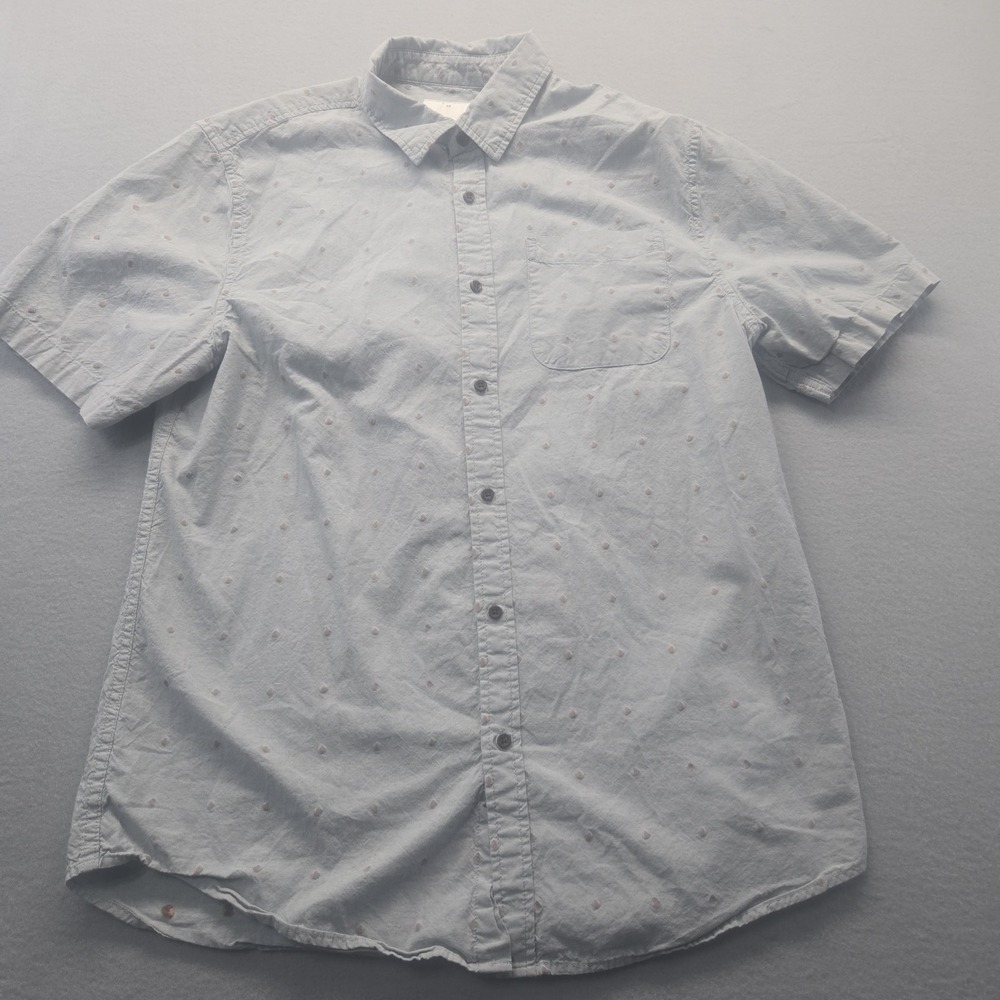 Katin‎ Shirt Mens Large Gray Geometric Button Down Short Sleeve Surf Outdoor
